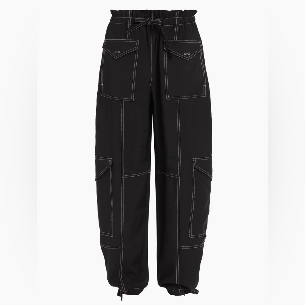 GANNI Cargo Pants with Contrast Stitching